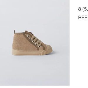 Brown High-Top Sneakers for Kids zara